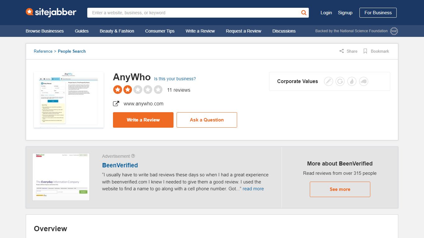 AnyWho Reviews - 11 Reviews of Anywho.com | Sitejabber